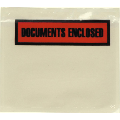 Paklijstenvelop Dokulops C7, ft 100 x 113 mm, doos van 1000 stuks, tekst: documents enclosed