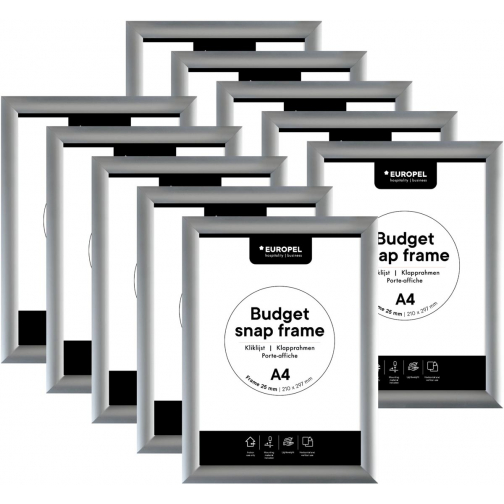 Europel clicklijst Budget, lijst 25 mm, ft A4, pak van 10 stuks