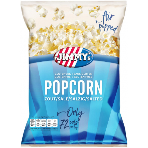 Jimmy's Popcorn, zout, zak van 17 g