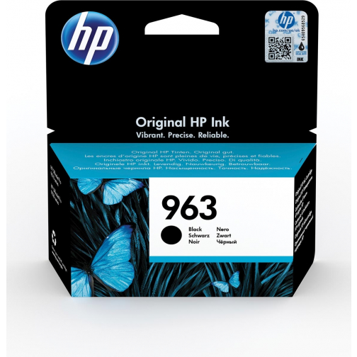 HP inktcartridge 963, 1.000 pagina's, OEM 3JA26AE, zwart