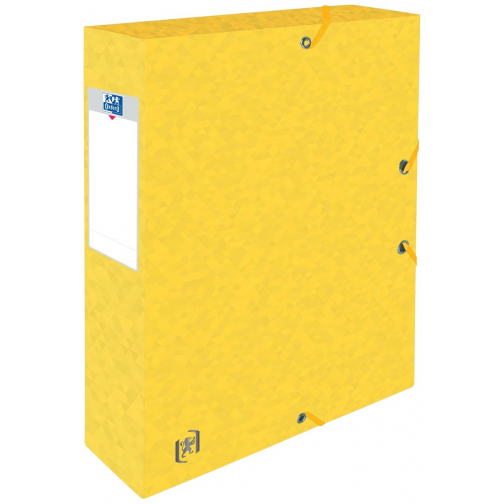 Elba elastobox Oxford Top File+ rug van 6 cm, geel