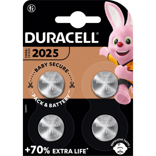 Duracell knoopcel Specialty Electronics CR2025, blister van 4 stuks