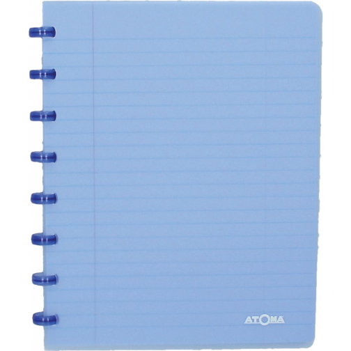 Atoma Trendy schrift, ft A5, 144 bladzijden, commercieel geruit, transparant blauw