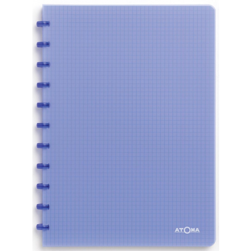 Atoma Trendy schrift, ft A4, 144 bladzijden, geruit 5 mm, transparant blauw