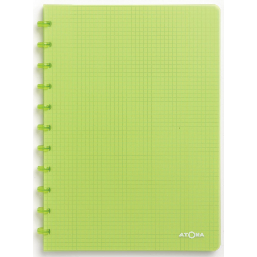 Atoma Trendy schrift, ft A4, 144 bladzijden, geruit 5 mm, transparant groen