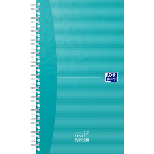 Oxford Office Essentials taskmanager, 230 bladzijden, ft 14,1 x 24,6 cm, aqua