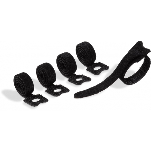 Durable Cavoline Grip Tie kabelbinder met klittenband, zwart, pak van 5 stuks