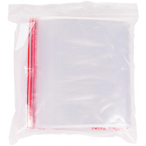 OFFICE products gripsealzakje, transparant, pak van 100 stuks, 160 x 220 mm