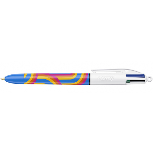 BIC Colours Lines 4-kleurenbalpen, medium, medium, blauw