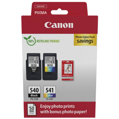 Canon inktcartridge PG-540 + CL-541, 180 pagina's, OEM 5225B013, 4 kleuren