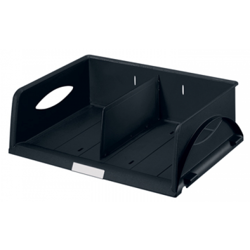 Leitz brievenbak voor ft A4 dwars zwart