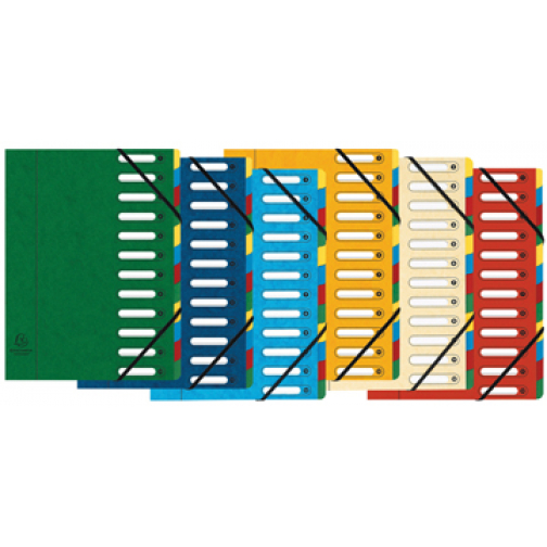 Exacompta voorordner Harmonika, 12 vakken, geassorteerde kleuren