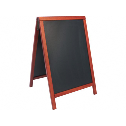 Stoepbord Securit 55x85x3cm teak hout