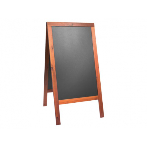 Stoepbord Securit 70x125x4cm mahonie hout