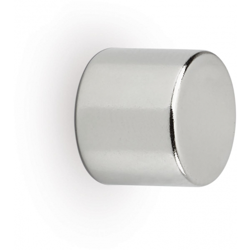 MAUL neodymium cylinder magneet, ft 10 x 10 x 10 mm, trekkracht 4 kg, zilver, blister van 10 stuks