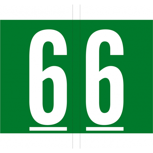 Codetab 6, rol van 500 tabs, donker groen