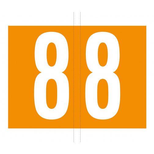 Codetab 8, rol van 500 tabs, oranje