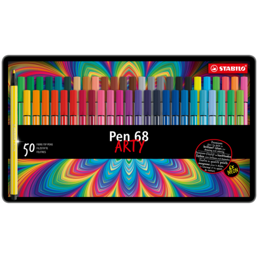 Viltstift STABILO Pen 68 Arty blik ÃÂ  50 kleuren