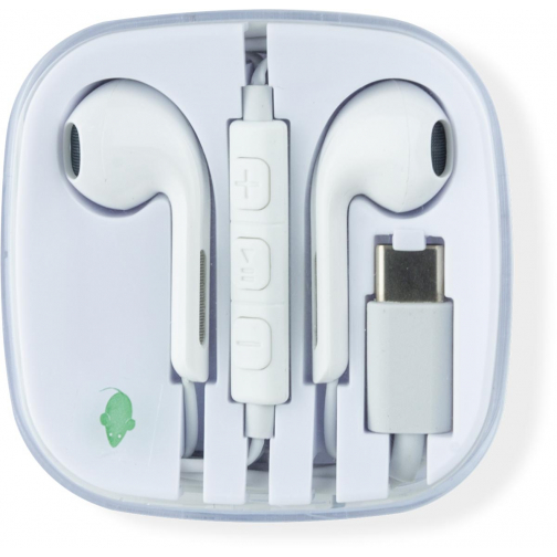 Greenmouse oortjes, USB-C, wit