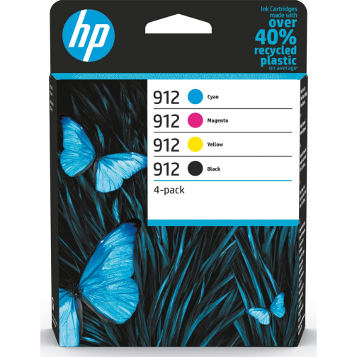 HP inktcartridge 912, 300 - 315 pagina's, OEM 6ZC74AE, 4 kleuren
