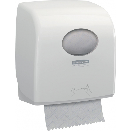 Kimberly Clark handdoekroldispenser Aquarius, voor navullingen Slimrol, kleur: wit