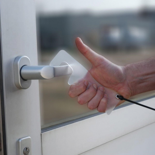 Jalema hands-free deur opener, transparant, ft 170 x 52 mm, pak van 4 stuks