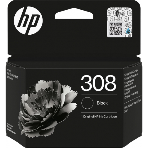 HP inktcartridge 308, 160 pagina's, OEM 7FP21UE, zwart
