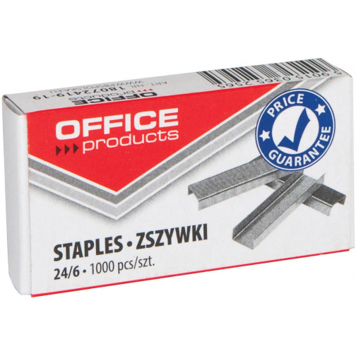OFFICE products nietjes 24/6, doos van 1000 stuks