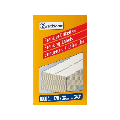 Frankeeretiket Avery Zweckform 3434 128 x38mm 1000 etiketten