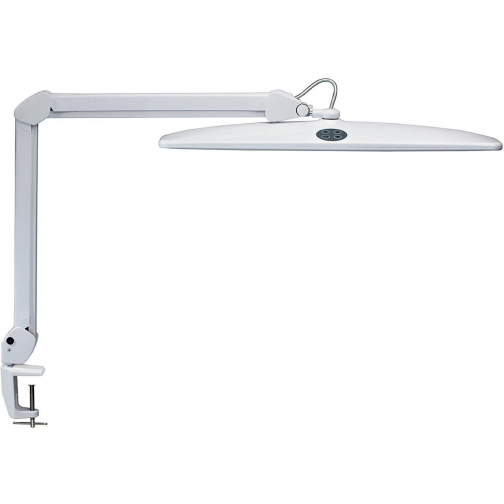 Maul werkpleklamp LED Work, bureaulamp met tafelklem 6.3cm, daglicht, dimbaar, lamp is 58x8.5cm, wit