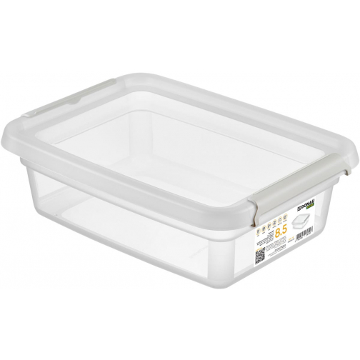 DONAU Home opbergdoos, 8,5 liter, transparant