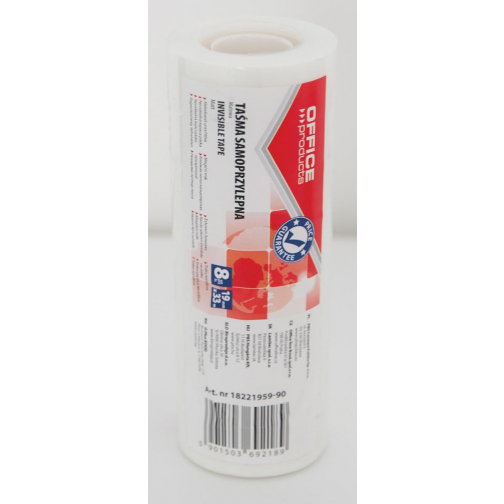 OFFICE products plakband, ft 19 mm x 33 m, mat, pak van 8 stuk