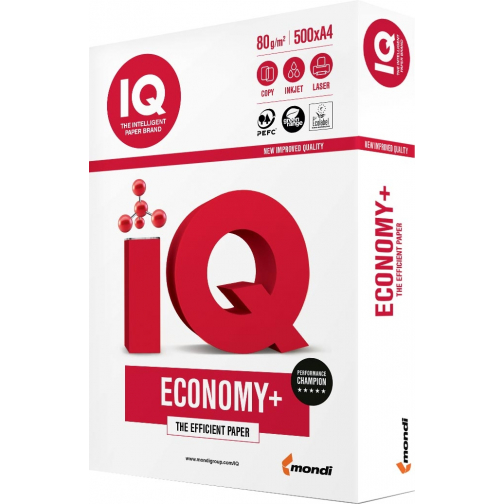 IQ Economy+ printpapier ft A4, 80 g, pak van 500 vel