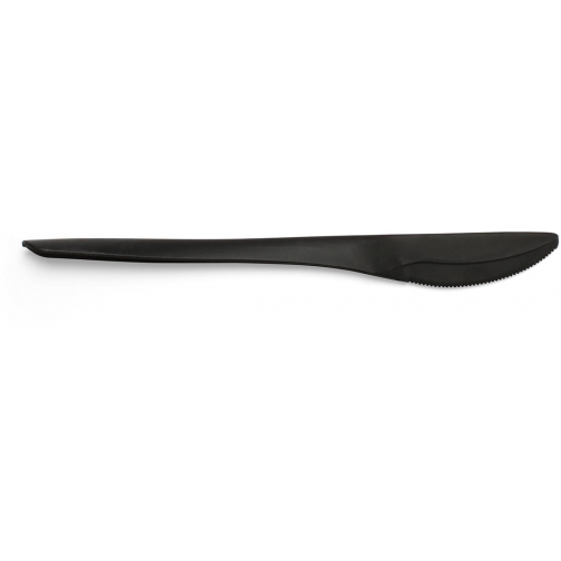 Conpax Folia mes, herbruikbaar, uit CPLA, 19 cm, zwart, pak van 50 stuks