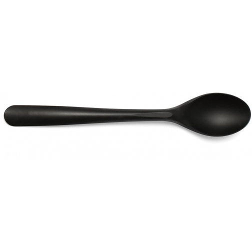 Conpax Folia lepel, herbruikbaar, uit CPLA, 19 cm, zwart, pak van 50 stuks