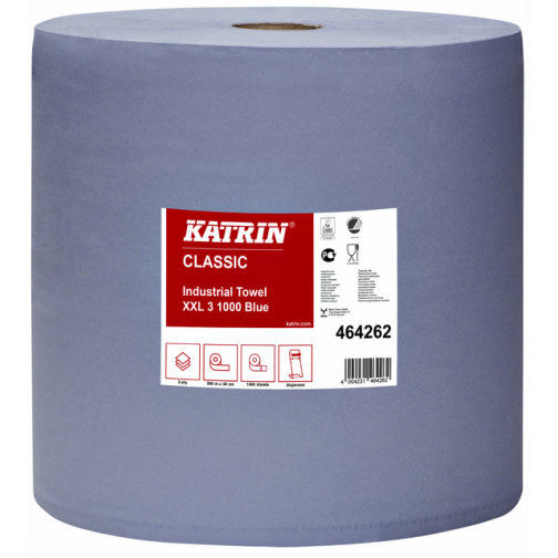 Poetspapier Katrin 3-laags XXL 380mm x360m blauw