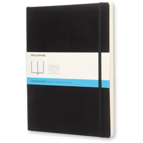 Moleskine notitieboek, ft 19 x 25 cm, puntraster, harde cover, 192 blad, zwart