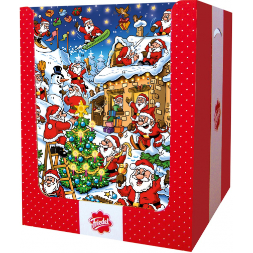 Friedel chocolade adventskalender, doos van 65 g