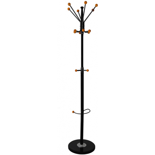 OFFICE products kapstok Stockholm, met parapluhouder, zwart