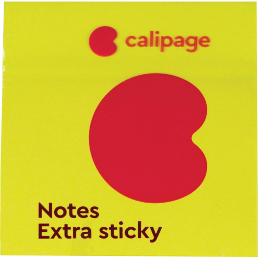 Calipage Extra Sticky notes, ft 76 x 76 mm, neon , blok van 90 vel, pak van 6 stuks