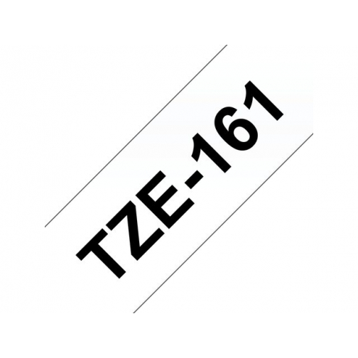 Labeltape Brother P-touch TZE-161 36mm zwart op transparant