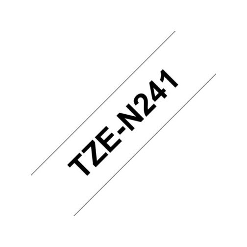 Labeltape Brother P-touch TZE-N241 18mm zwart op wit