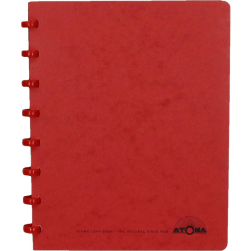 Atoma schrift, ft A5, 144 bladzijden, geruit 5 mm, rood