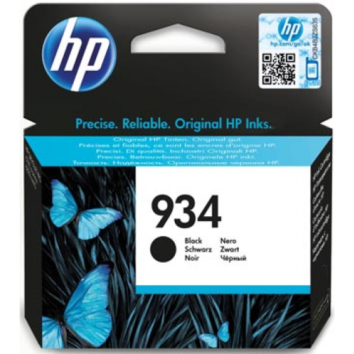 HP inktcartridge 934, 400 pagina's, OEM C2P19AE, zwart