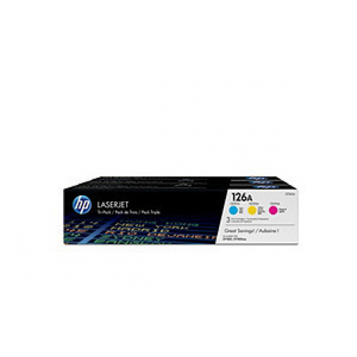 HP Toner Rainbow-Kit (c,m,y) 126A - 1000 pagina's - CF341A