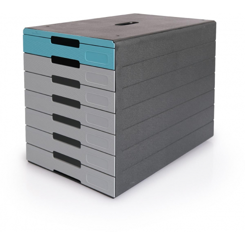 Durable ladenblok Idealbox Pro, 7 laden, blauw