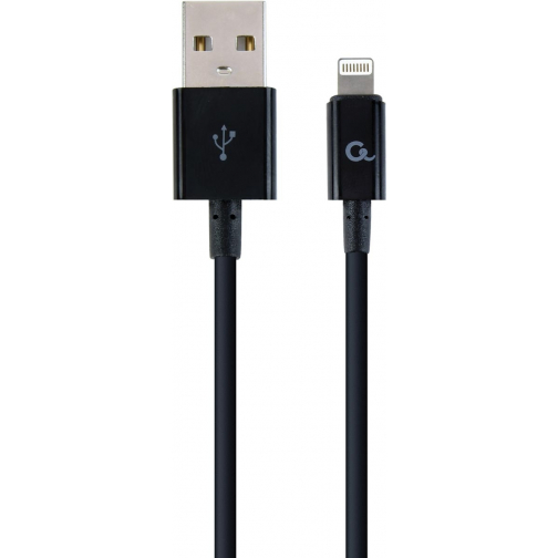 Cablexpert oplaad- en gegevenskabel, USB 2.0-stekker naar 8-pin stekker, 1 m, zwart