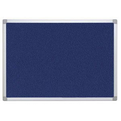Q-CONNECT textielbord met aluminium frame 60 x 45 cm blauw