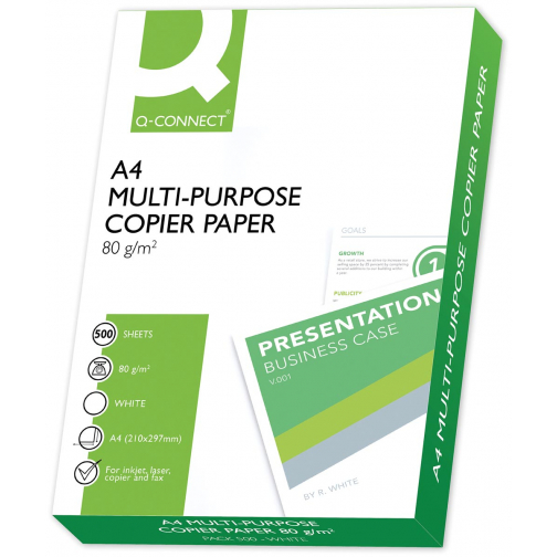 Q-CONNECT kopieerpapier, ft A4, 80 g, pallet (200 riemen/pallet)