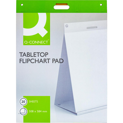 Q-CONNECT tafelflipchart, zelfklevend, ft 508 x 584 mm, 20 vel